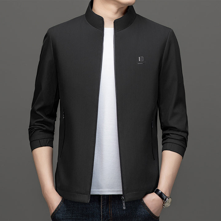 Men's Lightweight Utility Jacket with High Collar Mune Fashion