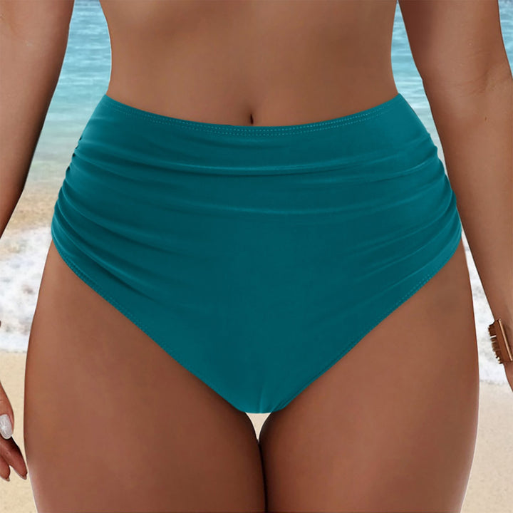 Women High-Cut Bikini Bottom with Ruffle Details Mune Fashion