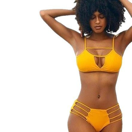 Women's Designer Bikini with Cut-Outs and Straps Mune Fashion