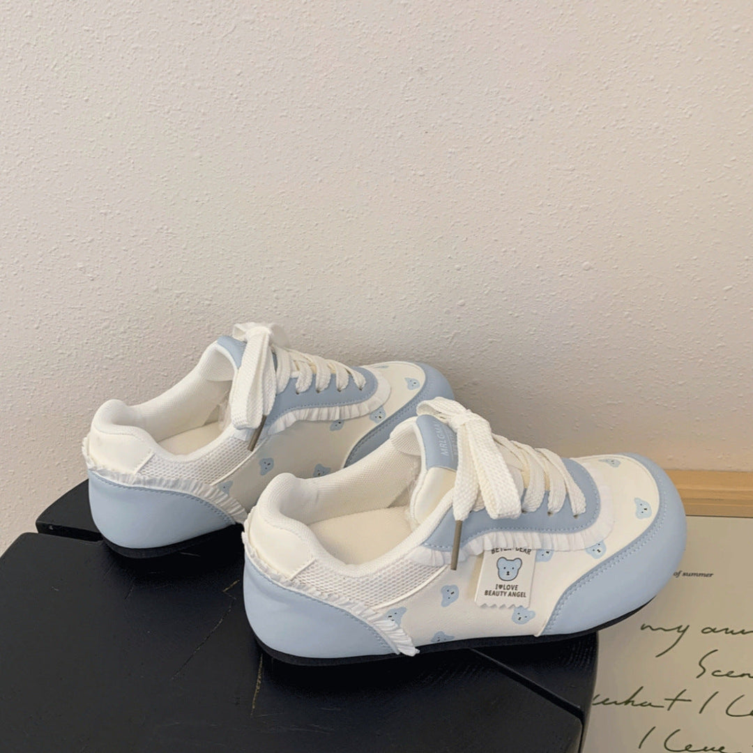 Women's sneakers with cute bear design and comfortable sole Mune Fashion