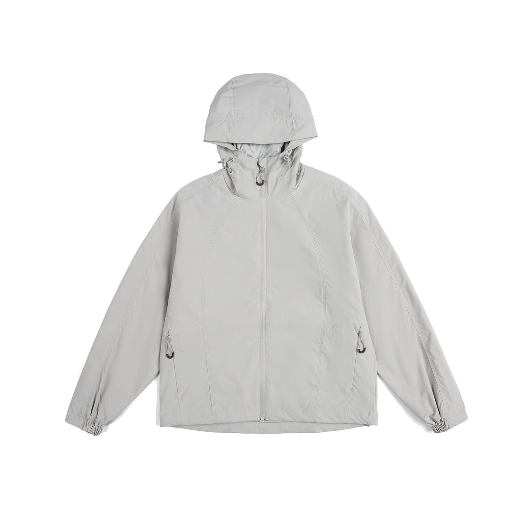 Women's lightweight windbreaker with hood, adjustable hem, and water-repellent function Mune Fashion