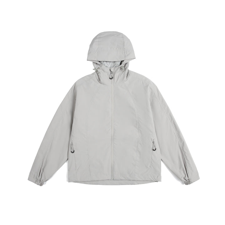 Women's lightweight windbreaker with hood, adjustable hem, and water-repellent function Mune Fashion