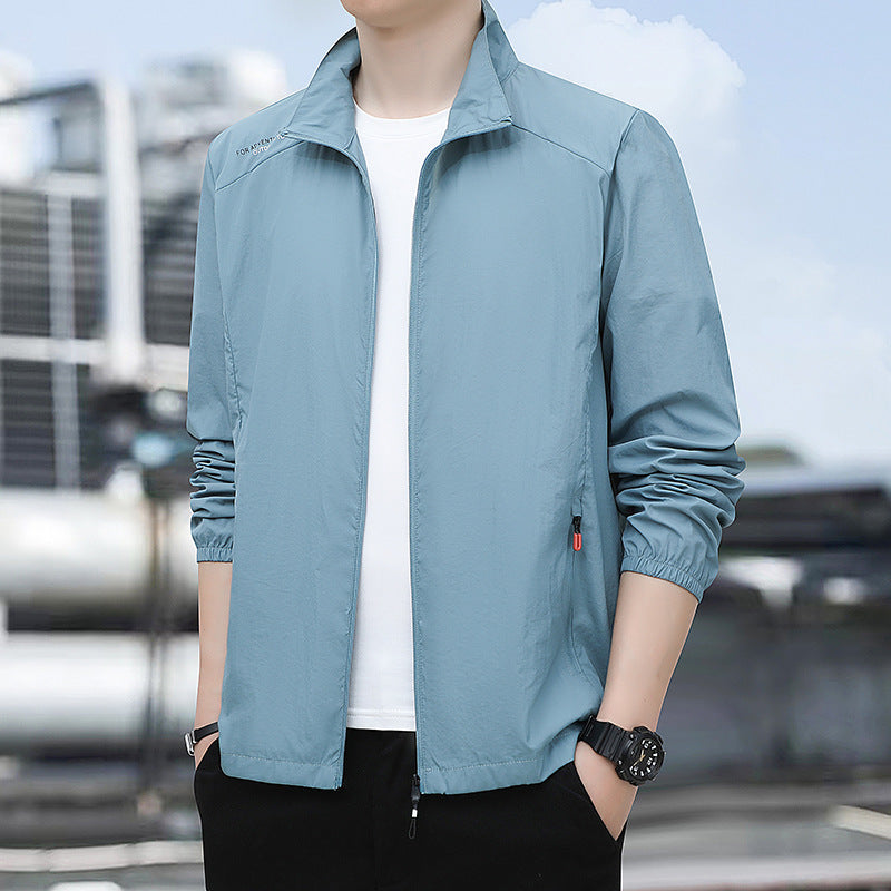 Men's Lightweight Outdoor Jacket with Adjustable Collar Mune Fashion