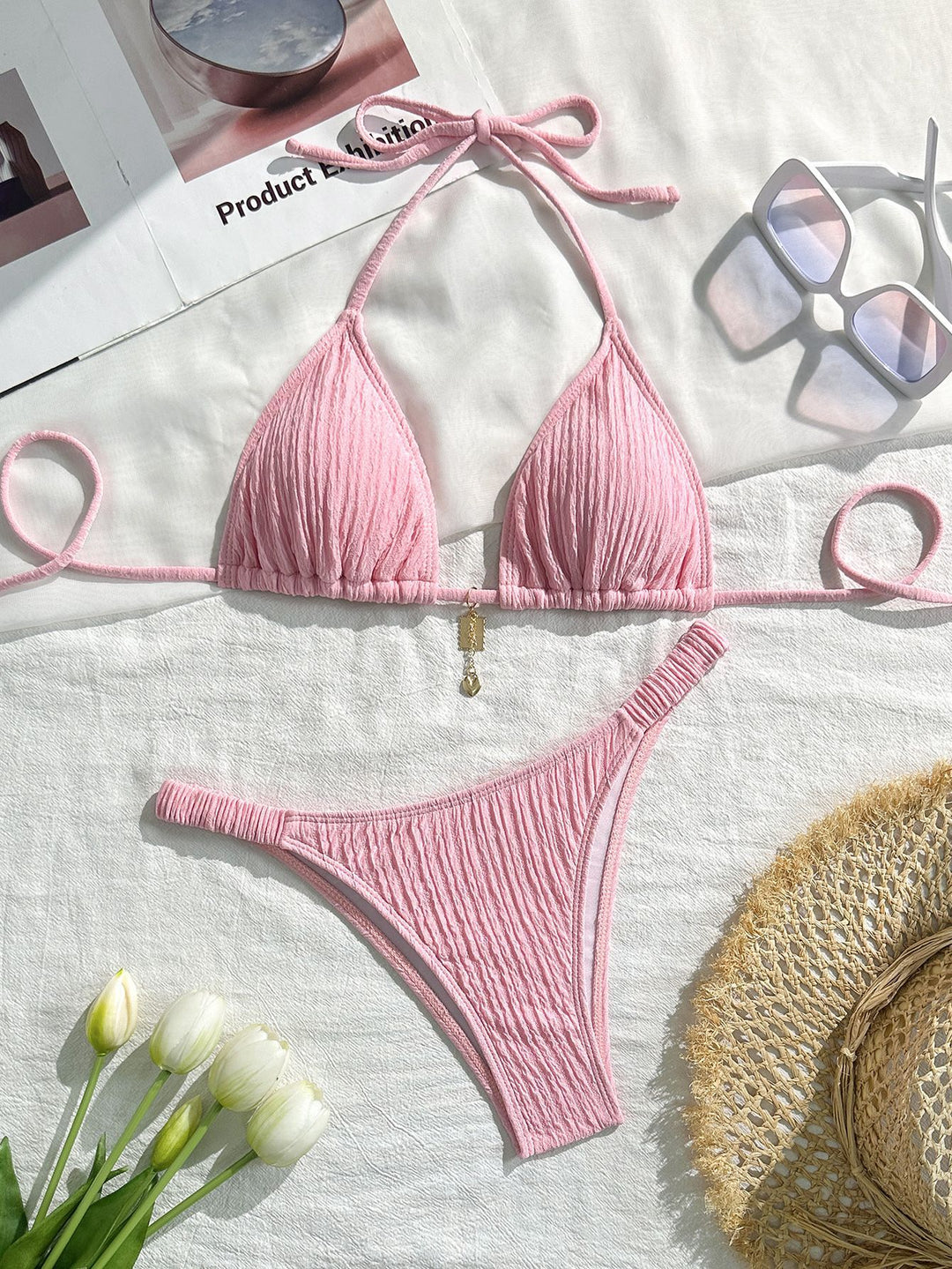 Women's Triangle Bikini with sophisticated Ruffles Mune Fashion