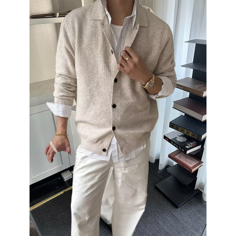 Men's Fashion Cardigan with Button Placket Mune Fashion