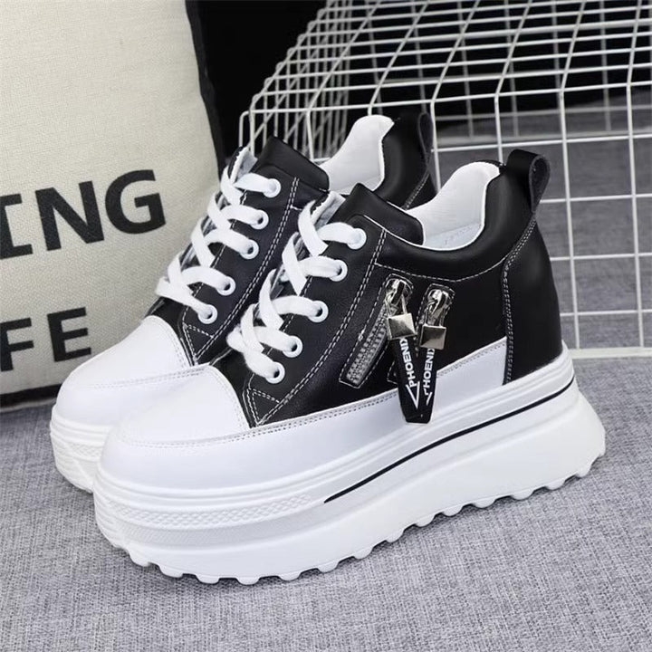 Women's sporty sneakers with platform and zipper Mune Fashion