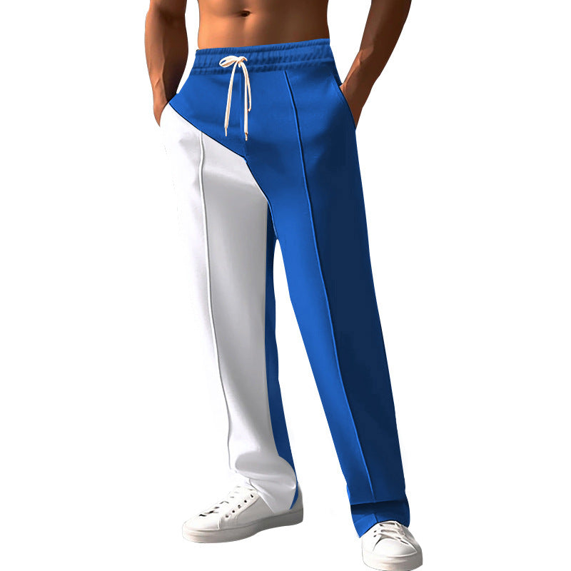 Men's casual jogging pants with asymmetric cut and elastic waistband Mune Fashion