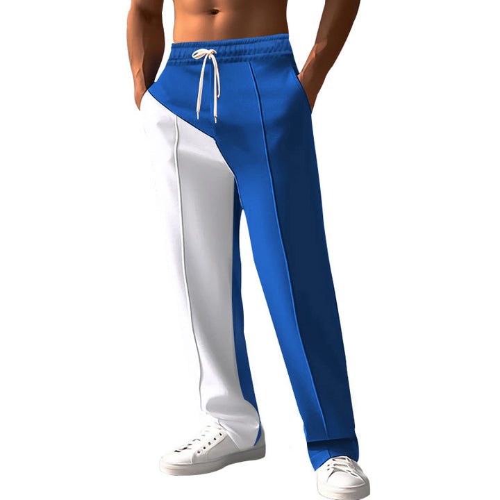 Men's casual jogging pants with asymmetric cut and elastic waistband Mune Fashion
