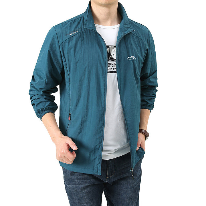 Men's Lightweight Sports Jacket with Stand-Up Collar Mune Fashion