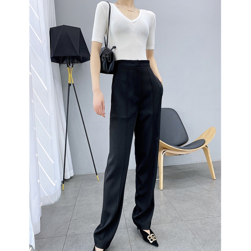 Women's Elegant and Chic High-Waisted Trousers Drune