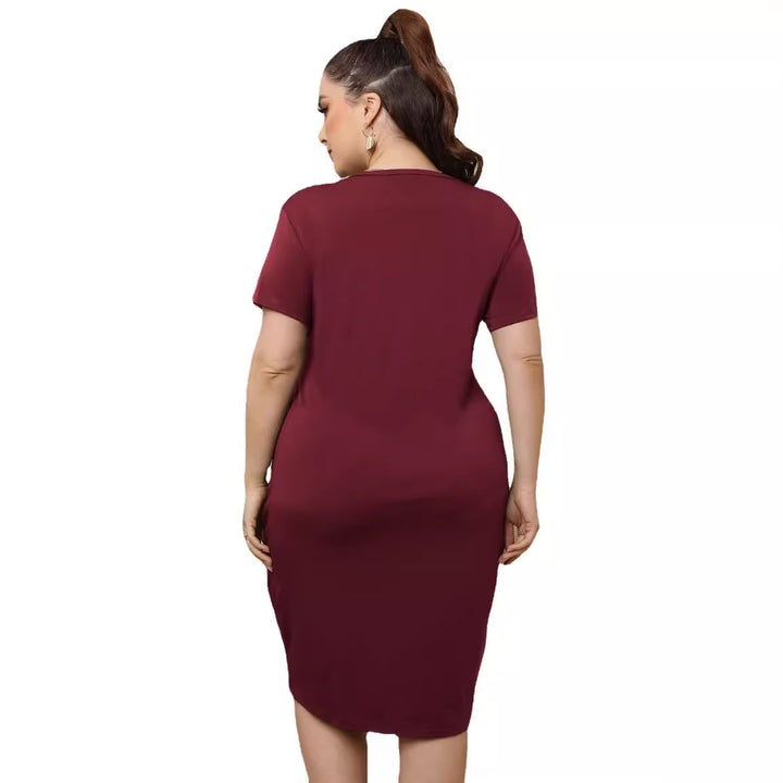 Women stylish wrap dress with waist belt Mune Fashion