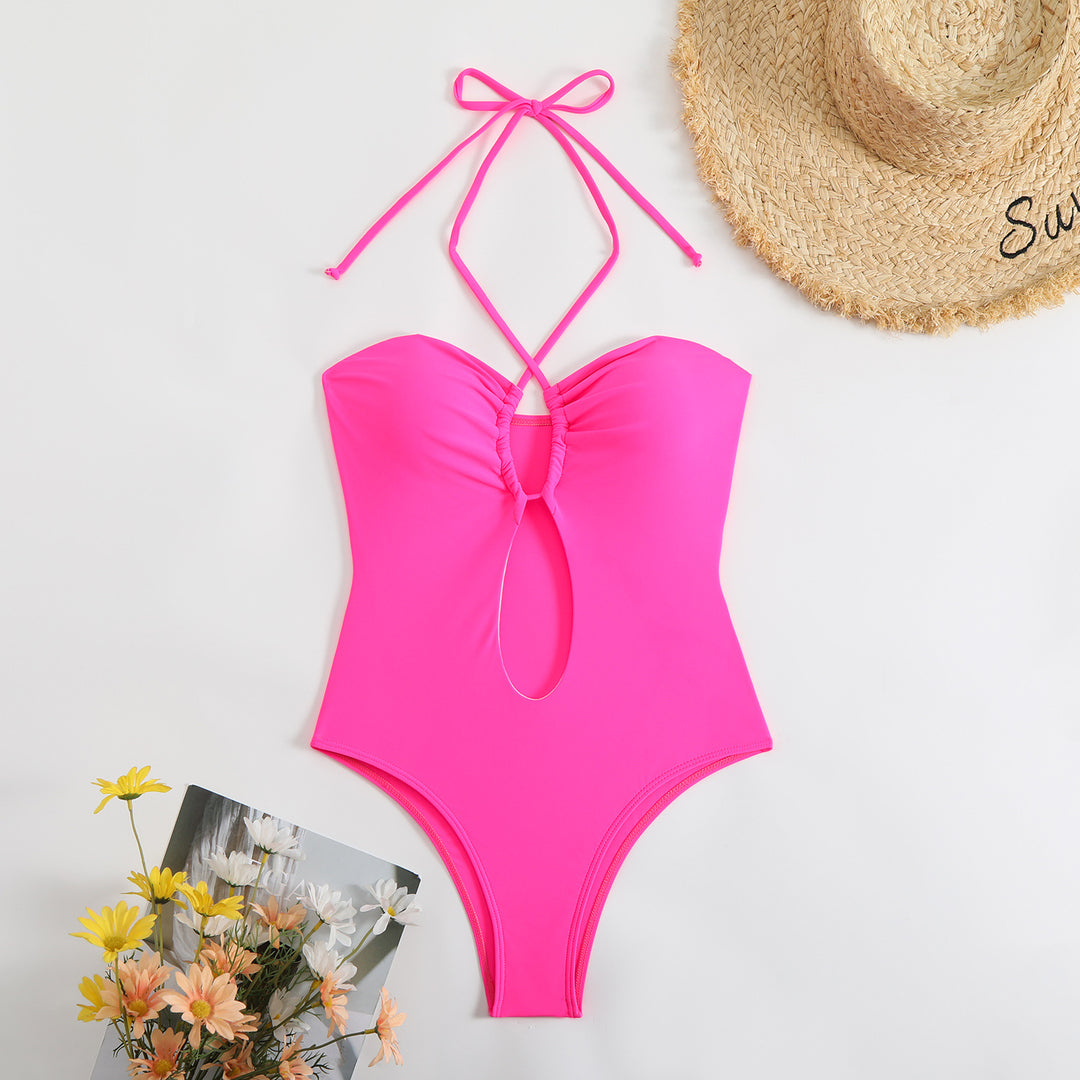 Women's One-Piece Swimsuit with Refined Keyhole Design Mune Fashion