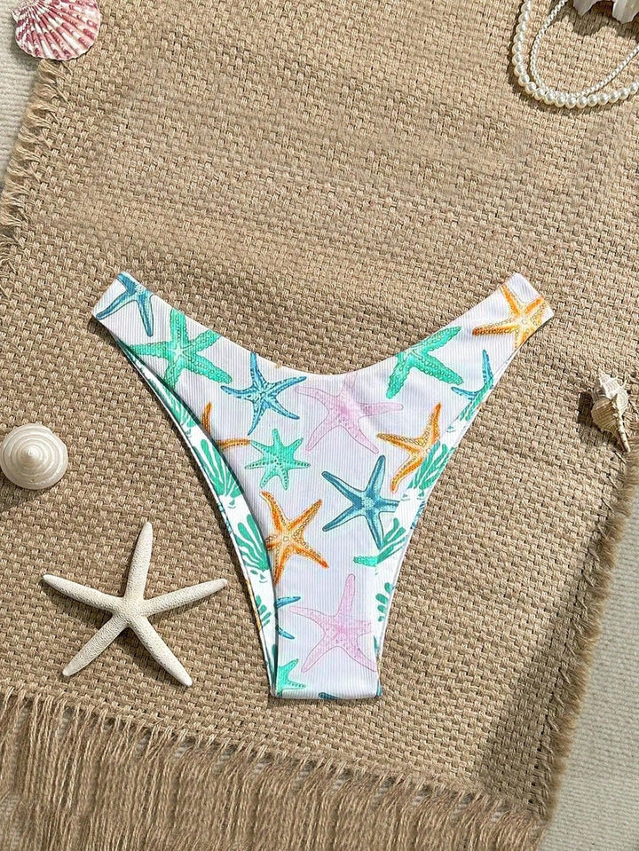 Women's triangle bikini with maritime star pattern Mune Fashion