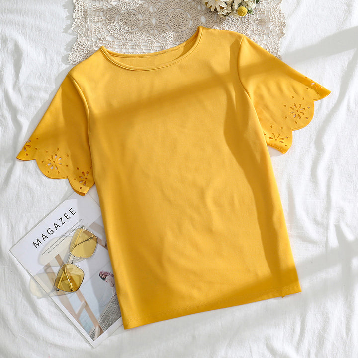 Ladies stylish top with hole pattern Mune Fashion
