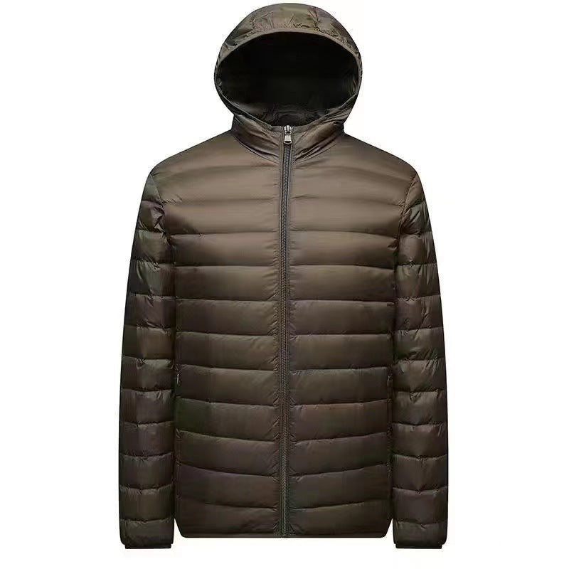Men's ultra-light packable micro quilted jacket with stand-up collar, padded insulation and wind-resistant shell Mune Fashion