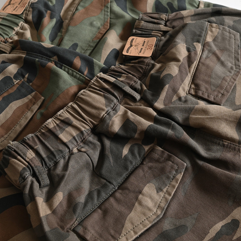 Men's cargo pants in military look with multiple pockets and straight cut Mune Fashion