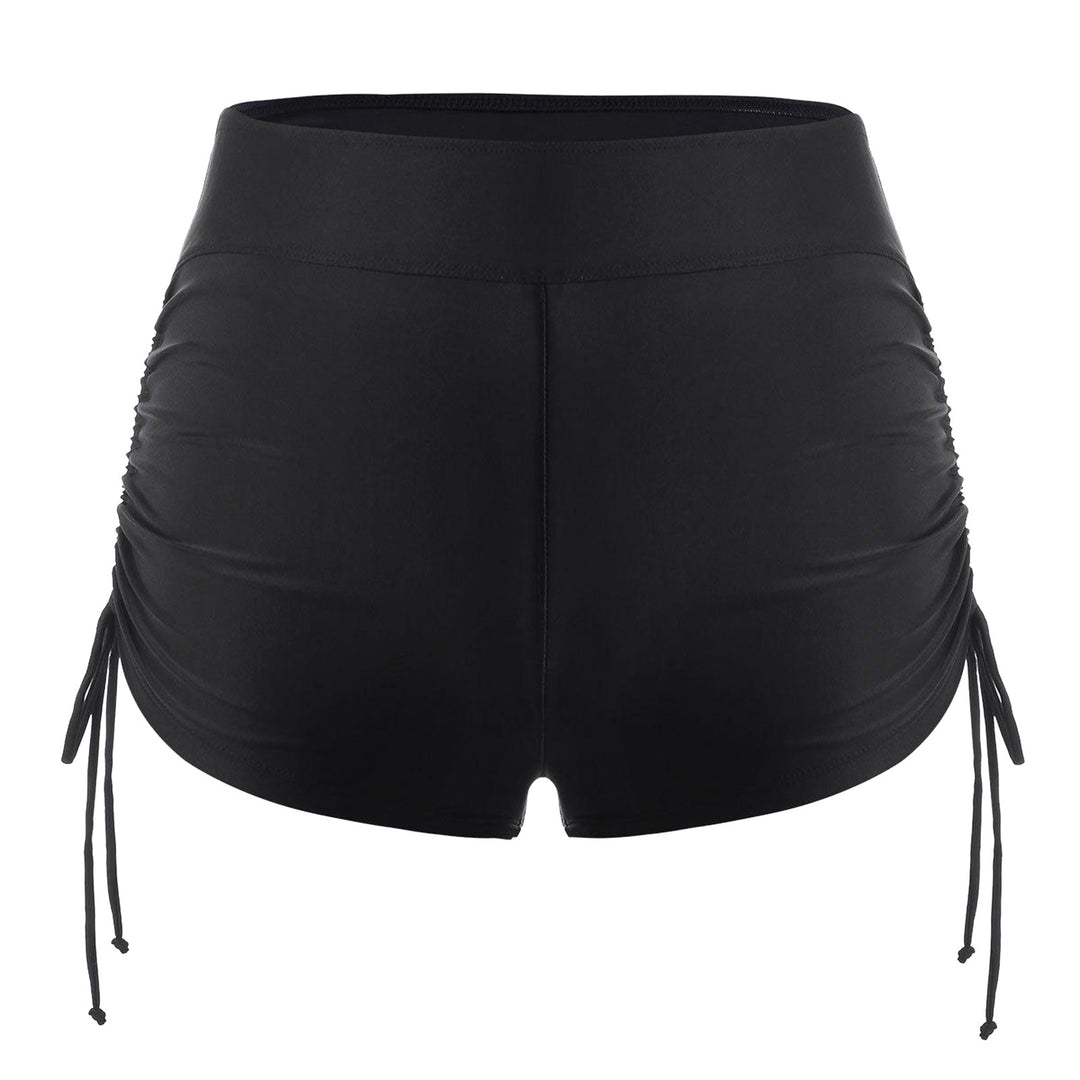 Women's Sporty Swim Shorts with Practical Gathering Mune Fashion