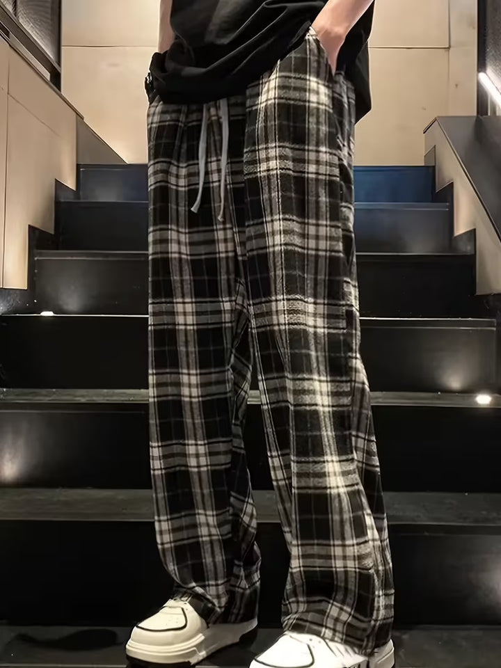 Men's Comfortable Checked Leisure Pants Mune Fashion