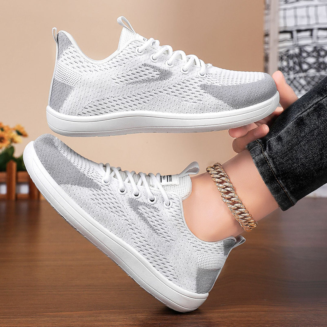 Women's lightweight breathable knitted casual sneakers with elastic lacing and shock-absorbing EVA midsole Mune Fashion