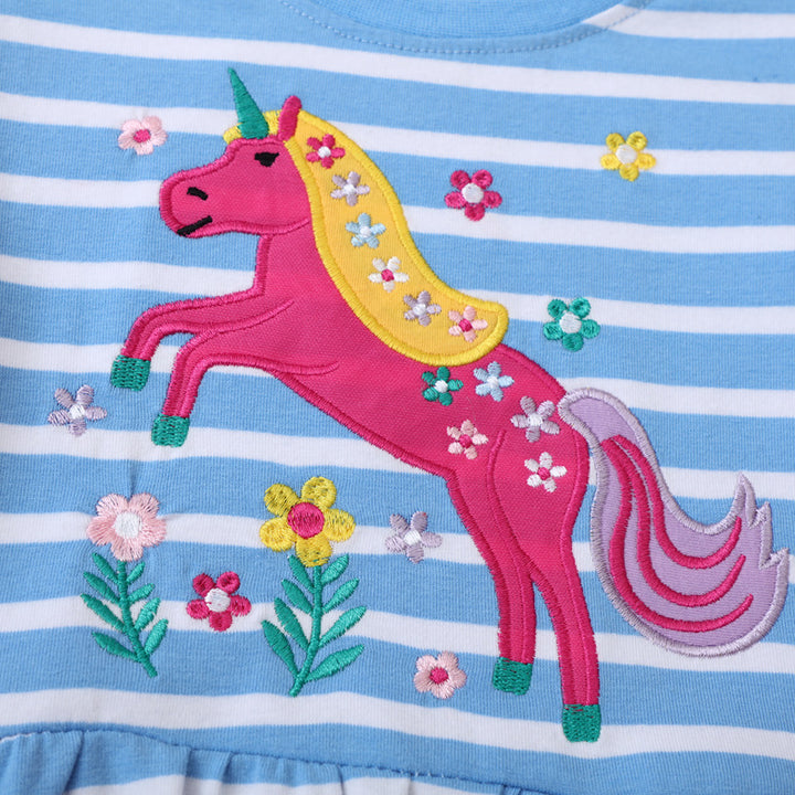 Girls casual dress with cute unicorn design Mune Fashion