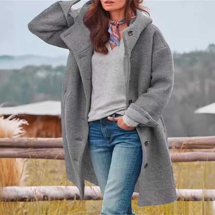 Women Oversize Teddy Coat with Button Placket and Large Lapels Mune Fashion