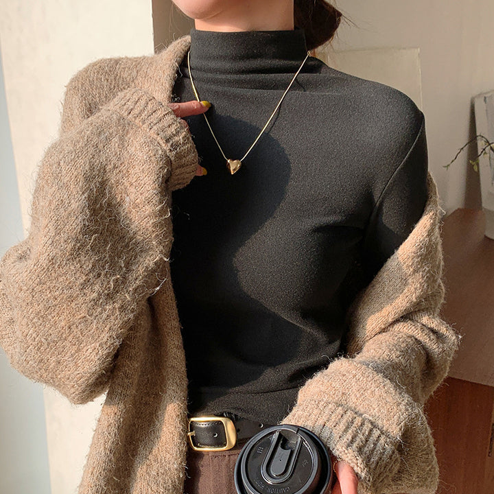 Women's Elegant Turtleneck Top Mune Fashion 1787620582