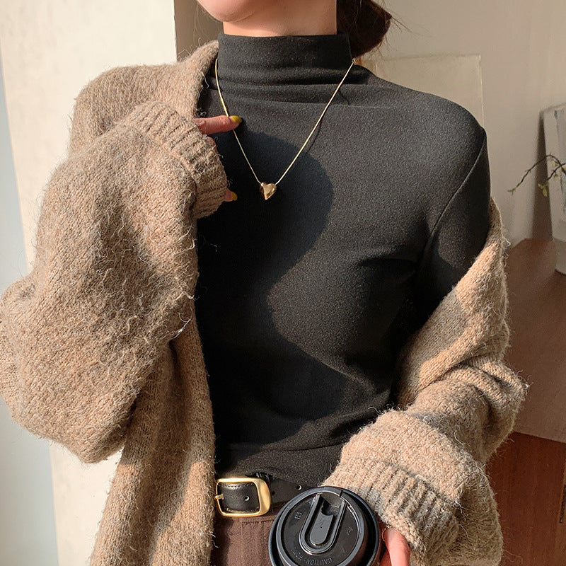 Women's Elegant Turtleneck Top Mune Fashion 1787620582