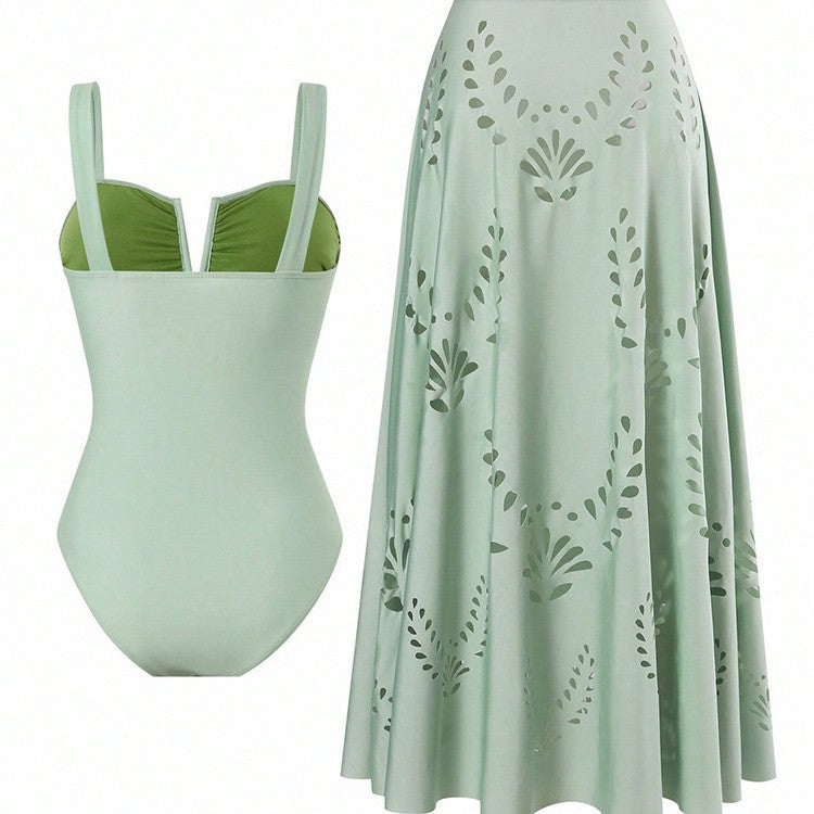Women's swimsuit with elegant skirt and sophisticated cut-outs Mune Fashion