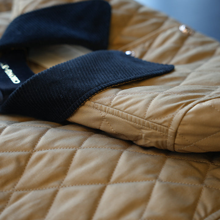 Women's Fashionable Quilted Jacket with Classic Collar Mune Fashion