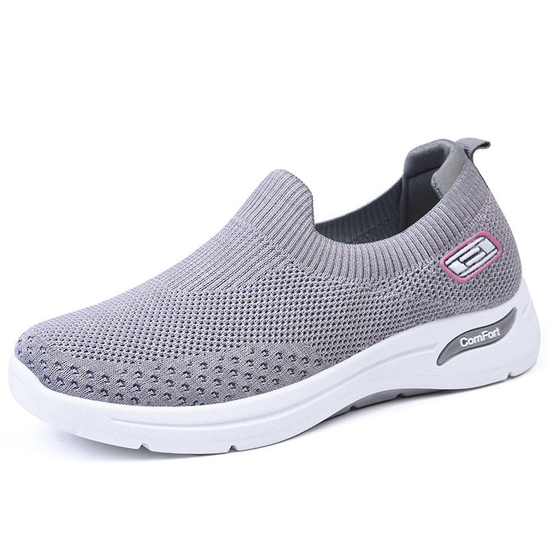 Women's seamless knit slip-on with elastic entry and shock-absorbing comfort sole Mune Fashion