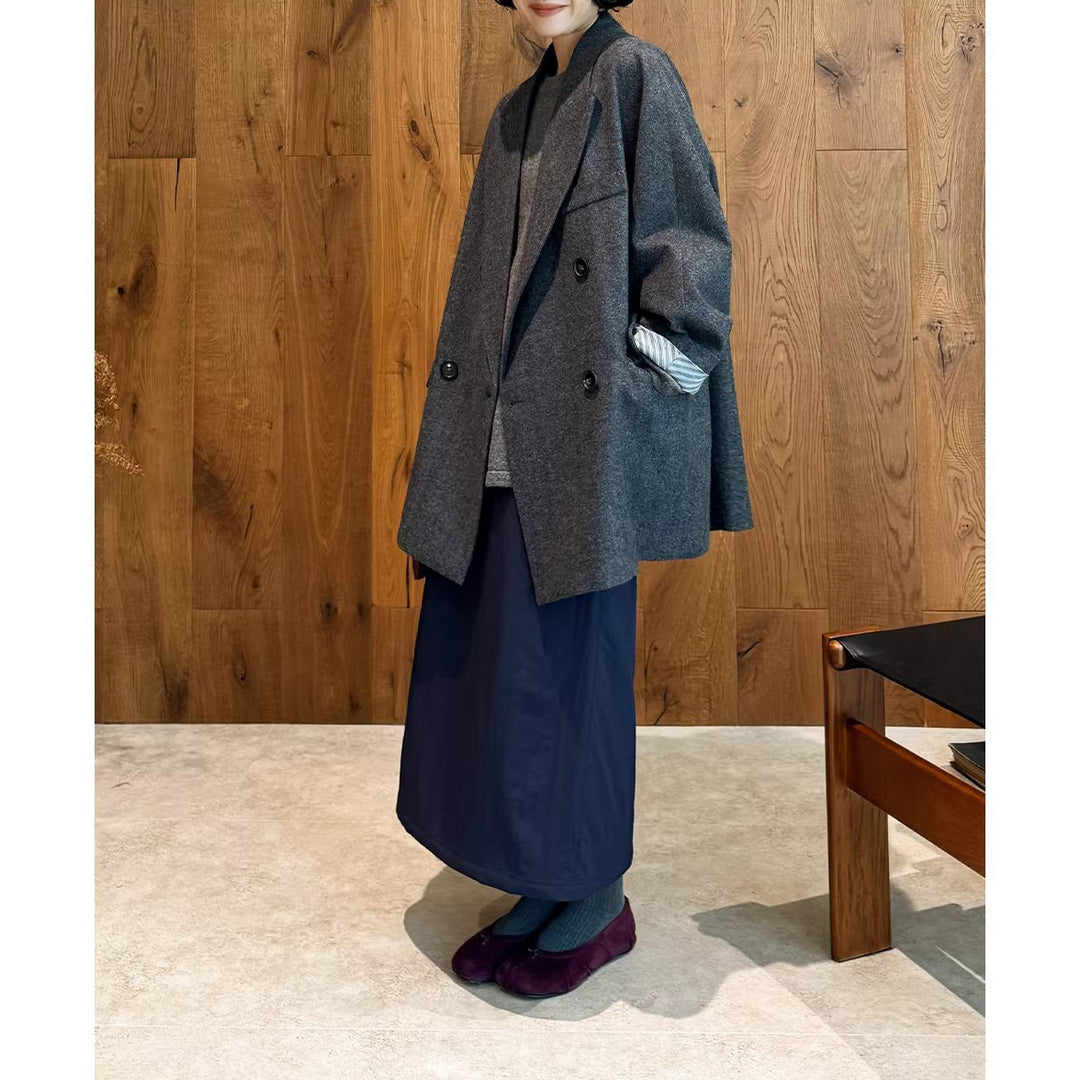 Women's Fashionable Oversized Blazer with Double Button Placket Mune Fashion