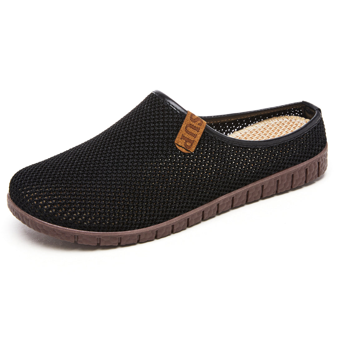 Women's knitted breathable slippers with woven comfort insole and flexible profile sole Mune Fashion