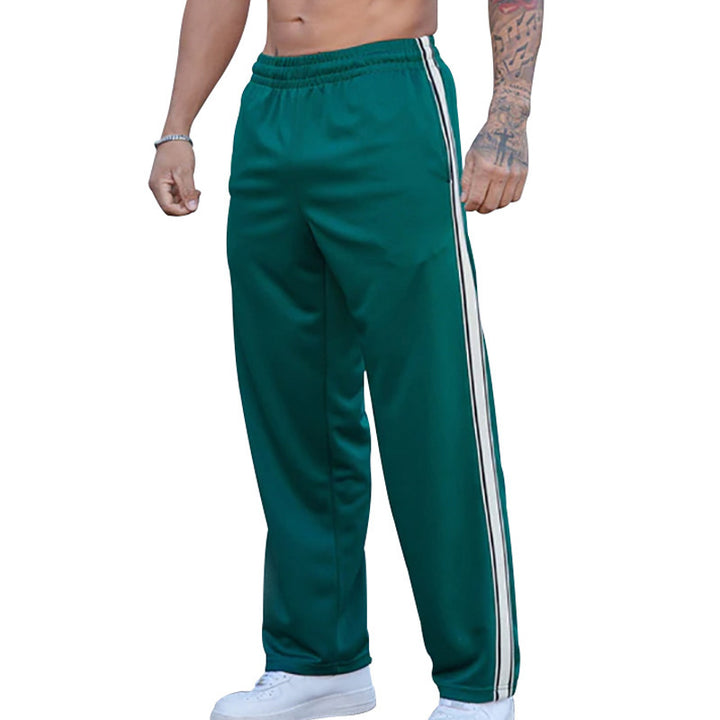 Men's relaxed training pants with side contrast stripe, elastic waistband and straight leg Mune Fashion