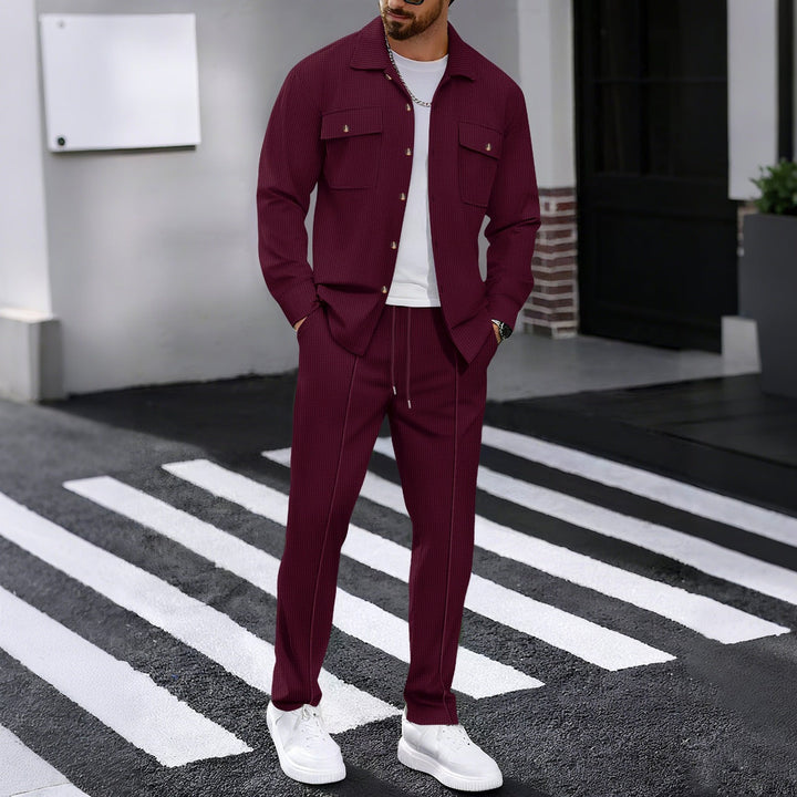 Men's stylish leisure set with structured jacket and comfortable pants Mune Fashion