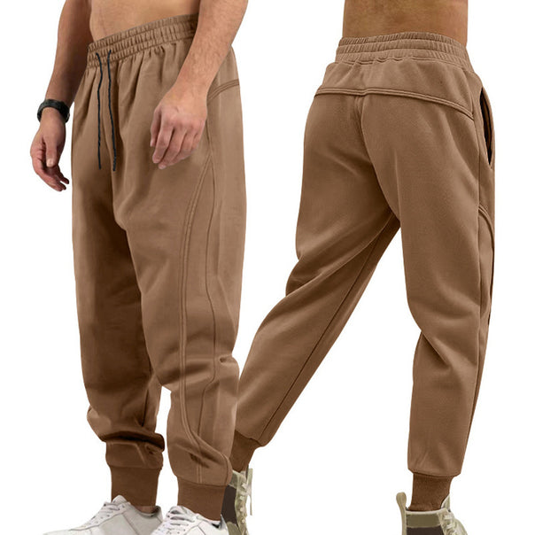 Men's versatile sweat jogging pants with ergonomic knee inserts, elastic comfort waistband, and concealed zip pockets Mune Fashion