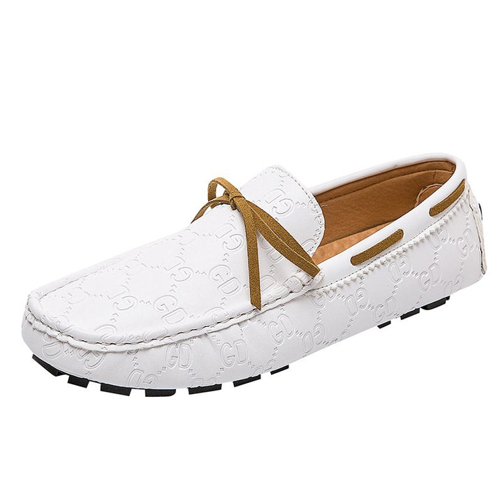 Men's suede moccasins with soft plush lining, decorative tassel, and textured rubber outsole Mune Fashion