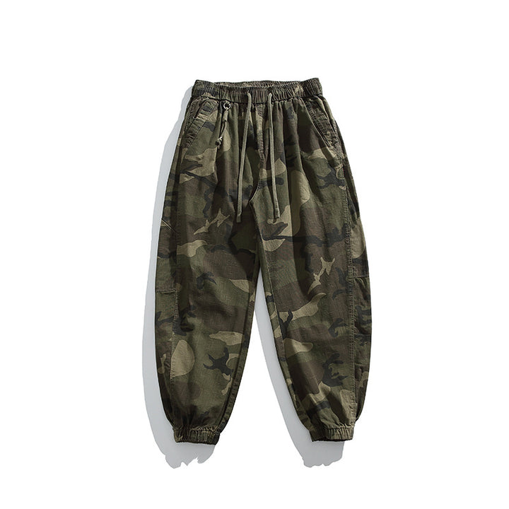 Herren Camouflage Cargohose im Jogger‑Stil mit Tunnelzugbund und elastischen Bündchen Mune Fashion