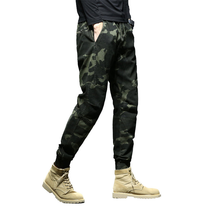 Herren Camouflage-Utility-Joggerhose mit verstärkten Kniepaneelen, verdeckten Reißverschlusstaschen und elastischem Knöchelabschluss Mune Fashion
