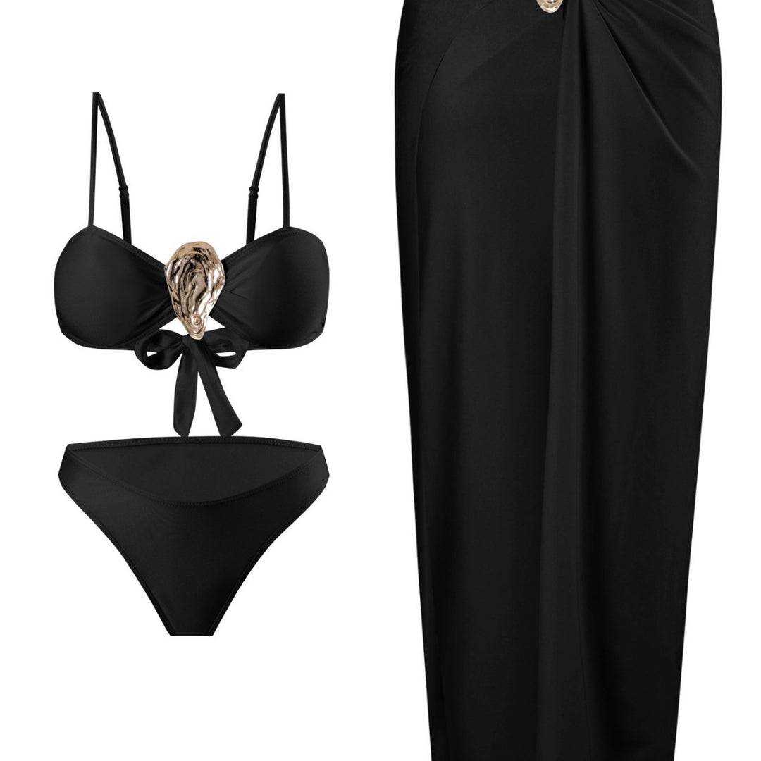Ladies Bikini Set with elegant wrap skirt Mune Fashion
