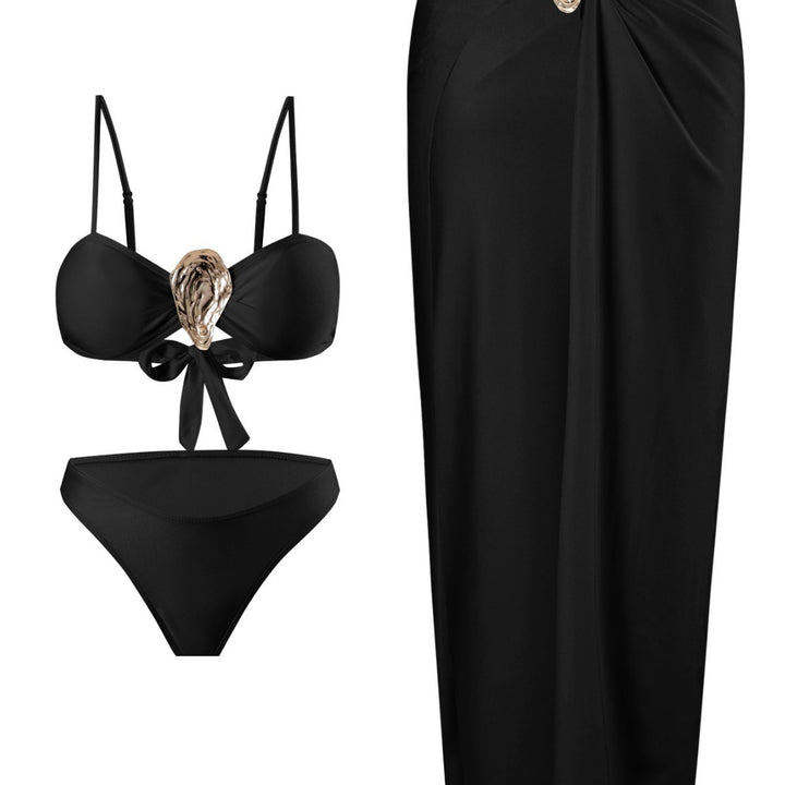Ladies Bikini Set with elegant wrap skirt Mune Fashion