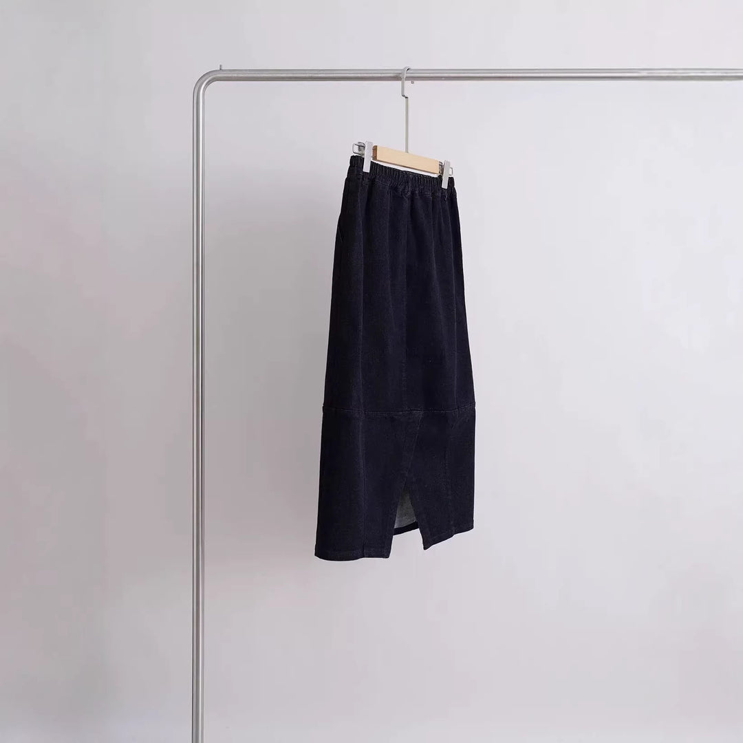 Women Elegant Cut Midi Skirt Mune Fashion