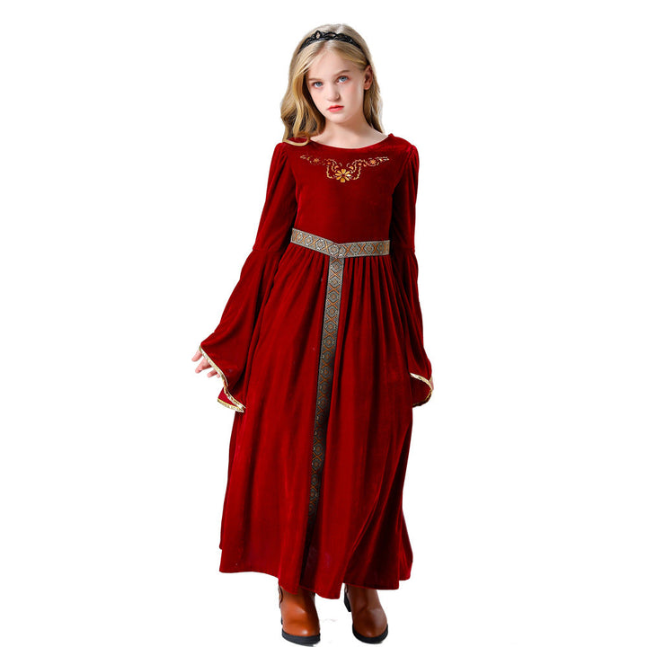 Girls Fairy-tale Velvet Dress with Elegant Details Mune Fashion