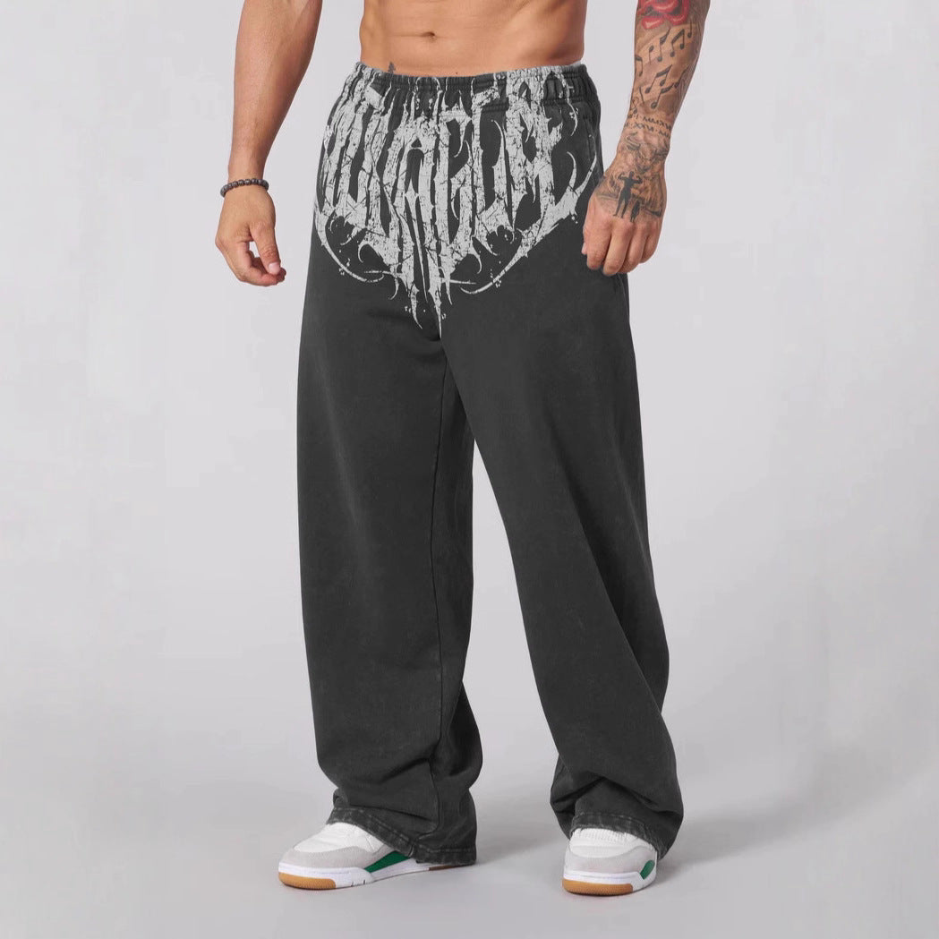 Men's soft washed joggers with a loose fit and elastic waistband Mune Fashion