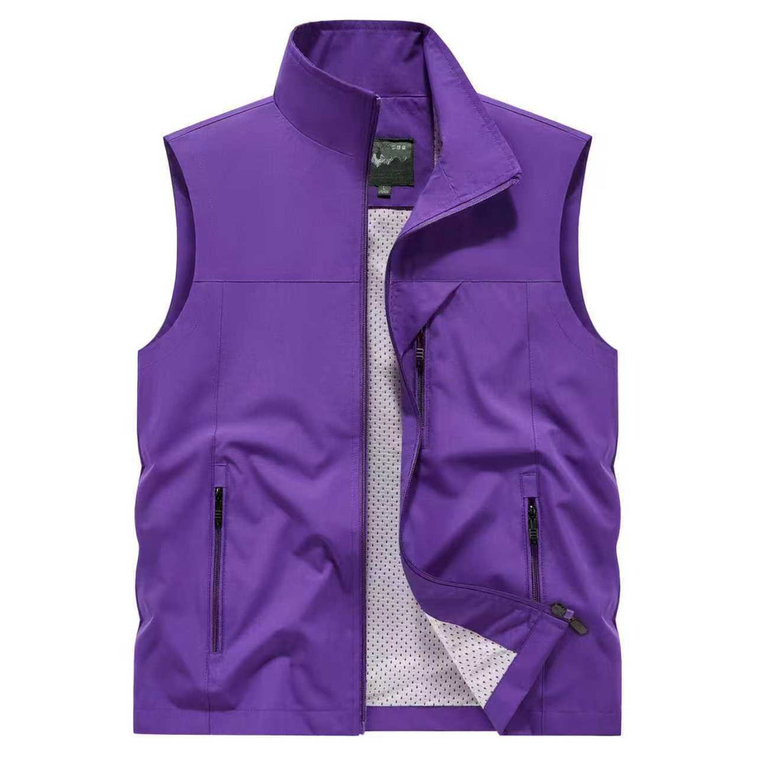 Men's Breathable Softshell Outdoor Vest with Mesh Inner Lining and Zipper Pockets Mune Fashion