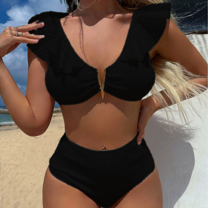 Women's high-waisted bikini with playful ruffle details Mune Fashion