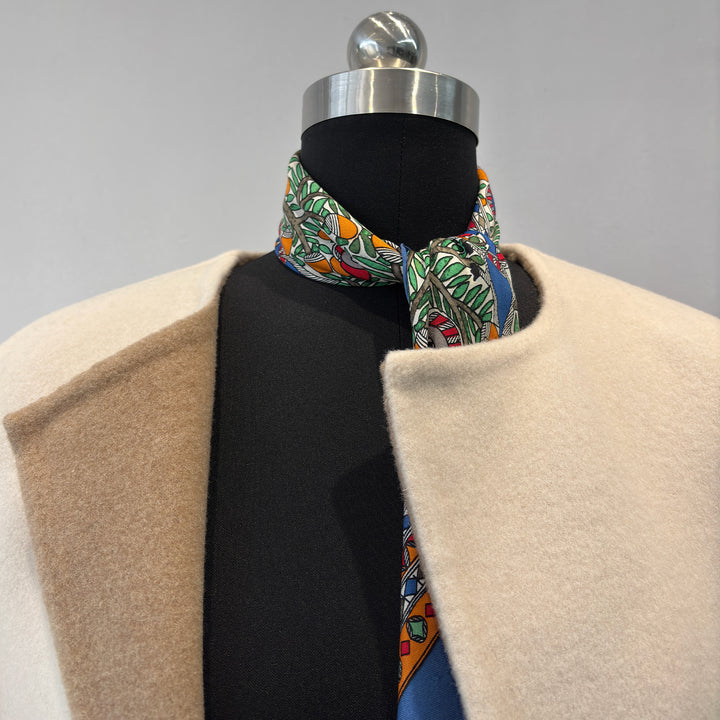 Ladies Elegant Structured Wool Blend Coat Mune Fashion