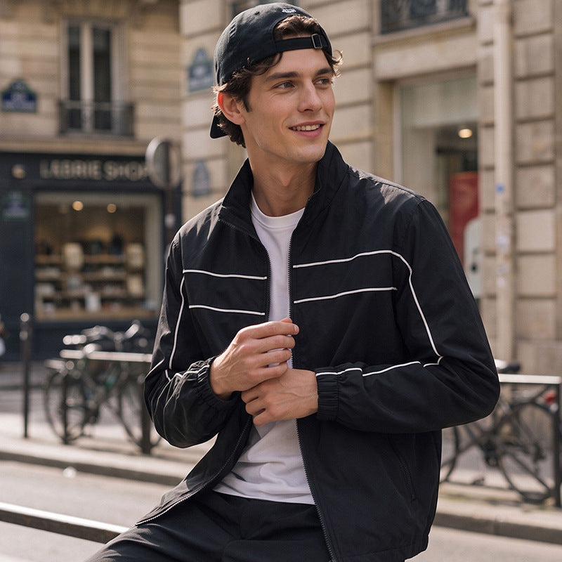 Men's sporty transitional jacket with reflective inserts Mune Fashion