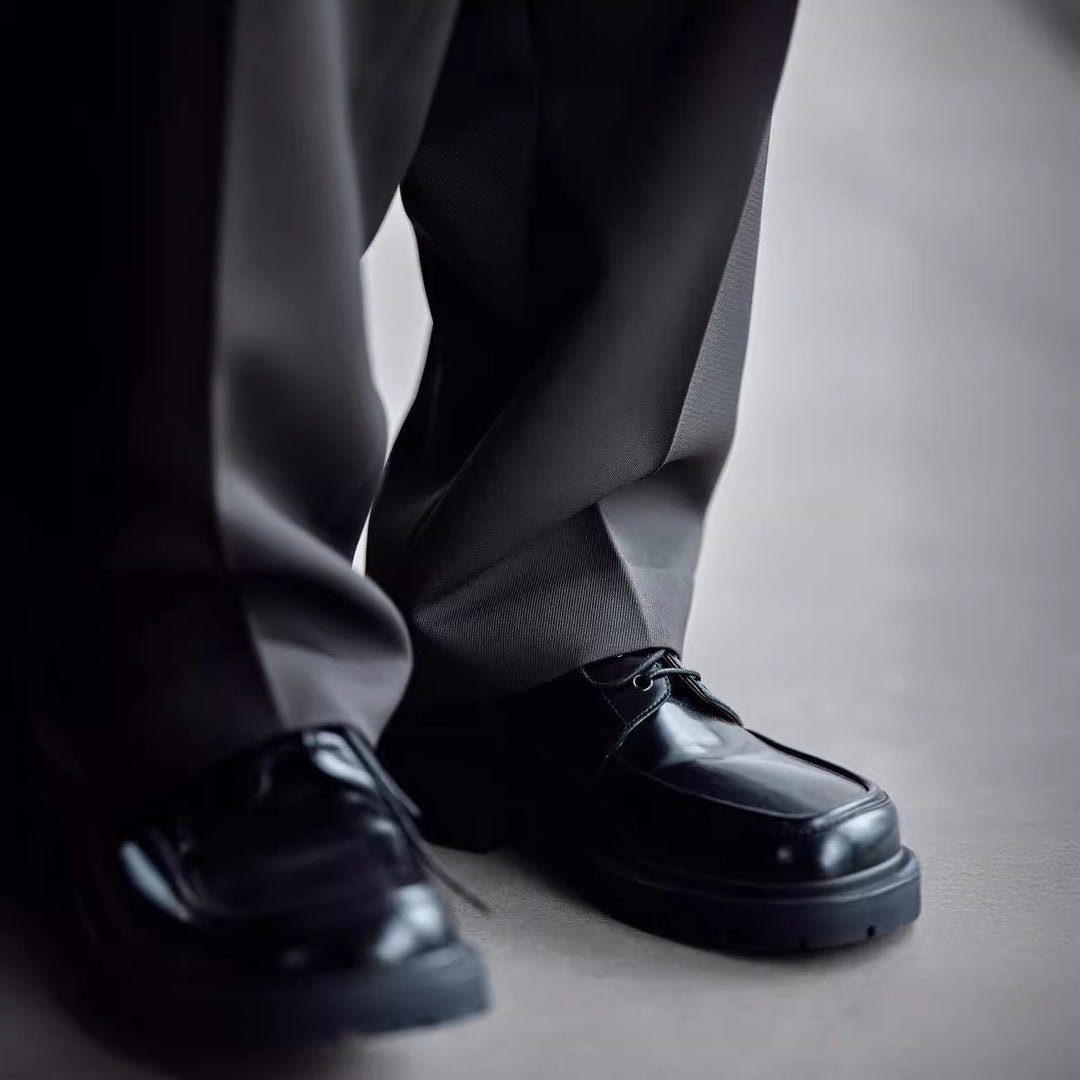 Men's Wide Chino Trousers with Pleats and Loose Fit Mune Fashion