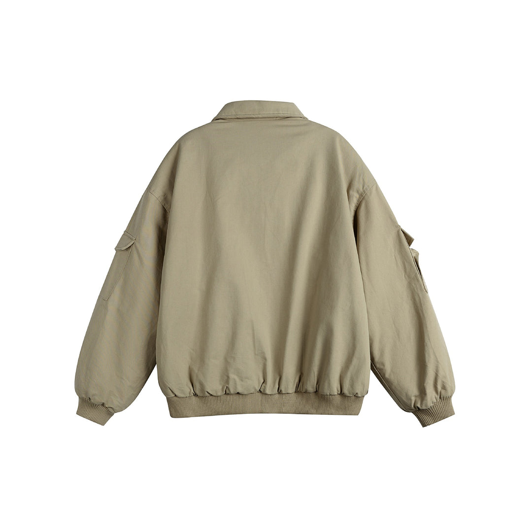 Unisex Boxy Utility Blouson Jacket with Zip Details and Functional Flap Pockets Mune Fashion