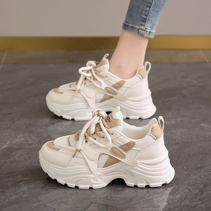 Women Sporty Chunky Sneakers with Breathable Mesh Upper and Cushioning Comfort Mune Fashion